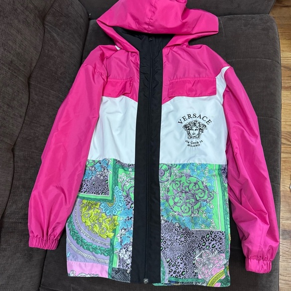 Authentic Versace Pink and White Jacket with Multicolor Accents - Picture 1 of 10